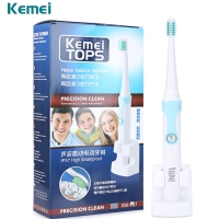 KM - 907 Waterproof Rechargeable Electric Toothbrush with 3 Heads Oral Hygiene Dental Care for Kids Adults