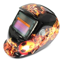 Solar Energy Automatic Changeable Light Electric Welding Protective Helmet with Football Pattern