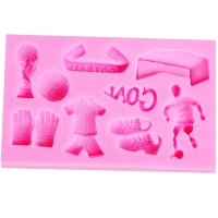Football Theme Silicone Fondant Mold Cake Chocolate Candy Decoration Tool