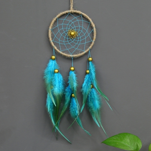 Antique Enchanted Forest Dreamcatcher Gift Handmade Dream Catcher Net with Feathers Wall Hanging Decoration Ornament