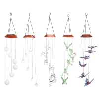 Solar Powered Color Changing LED Wind Chimes Decoration Lamp