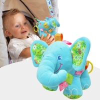  Music Pull Bell Baby Stroller Bed Elephant Hanging Appease Toy