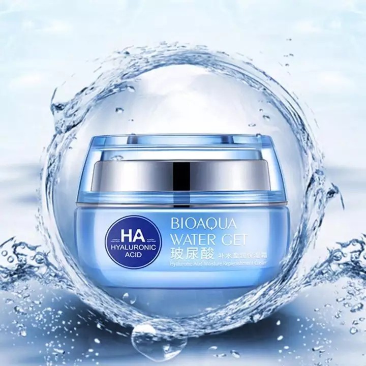 【HUAREN】浓缩玻尿酸霜 BIOAQUA Water Get 50g. 肌肤光滑、柔软、滋润，给肌肤补充水分，玻尿酸使肌肤光滑透亮。