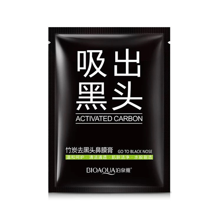 【HUAREN】BIOAQUA 炭泥面膜去黑头粉刺大小 5 克。去皮黑头粉刺，去皮黑头粉刺，去皮黑头粉刺