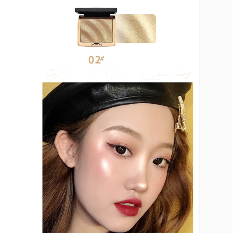 【HUAREN】HOJO Shimmering Stereoscope High-Disk Highlighter 紧致色素 金色面部高光 3D化妆高光