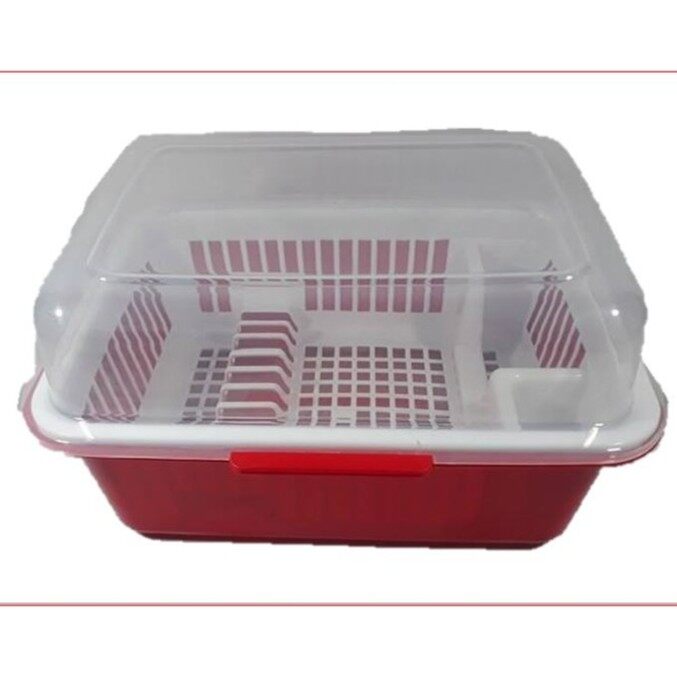 【HUAREN】带盖碗碟沥水器 带盖碗碟沥水器 菜盒 碗碟架 餐具储存 餐具盒餐具架