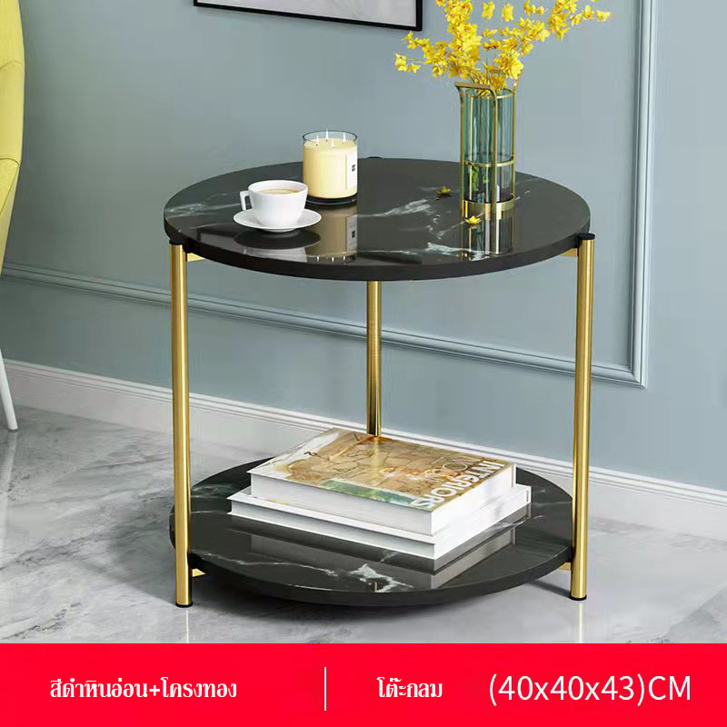 【HUAREN】茶几，木桌，大理石纹，2层收纳桌，茶几，沙发桌，圆桌，现代风格，茶几，茶几，沙发前桌，方桌