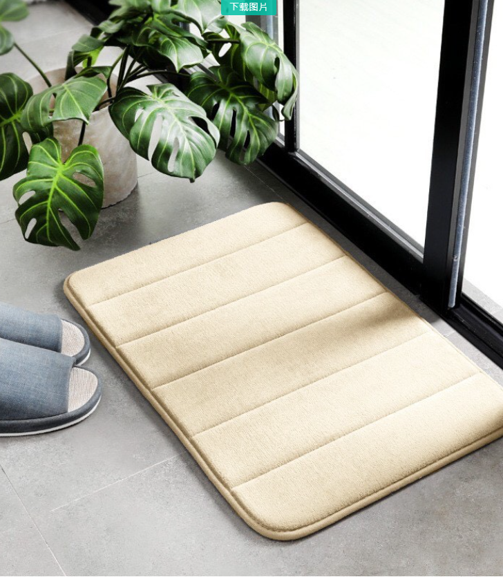 【HUAREN】门垫，柔软，吸水性好，记忆海绵，脚感舒适。彩色卧室地毯。