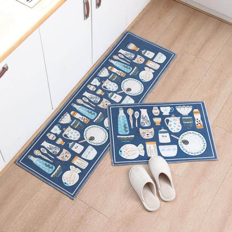 【HUAREN】门垫 2 件，柔软，吸水，快干，浴室地毯，厨房和卧室 2 件/套