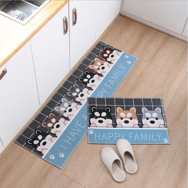 【HUAREN】门垫 2 件，柔软，吸水，快干，浴室地毯，厨房和卧室 2 件/套