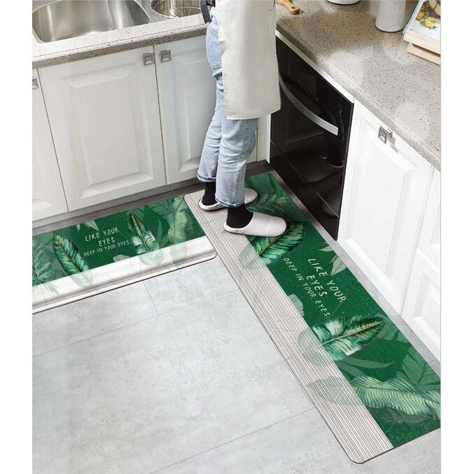 【HUAREN】门垫 2 件，柔软，吸水，快干，浴室地毯，厨房和卧室 2 件/套