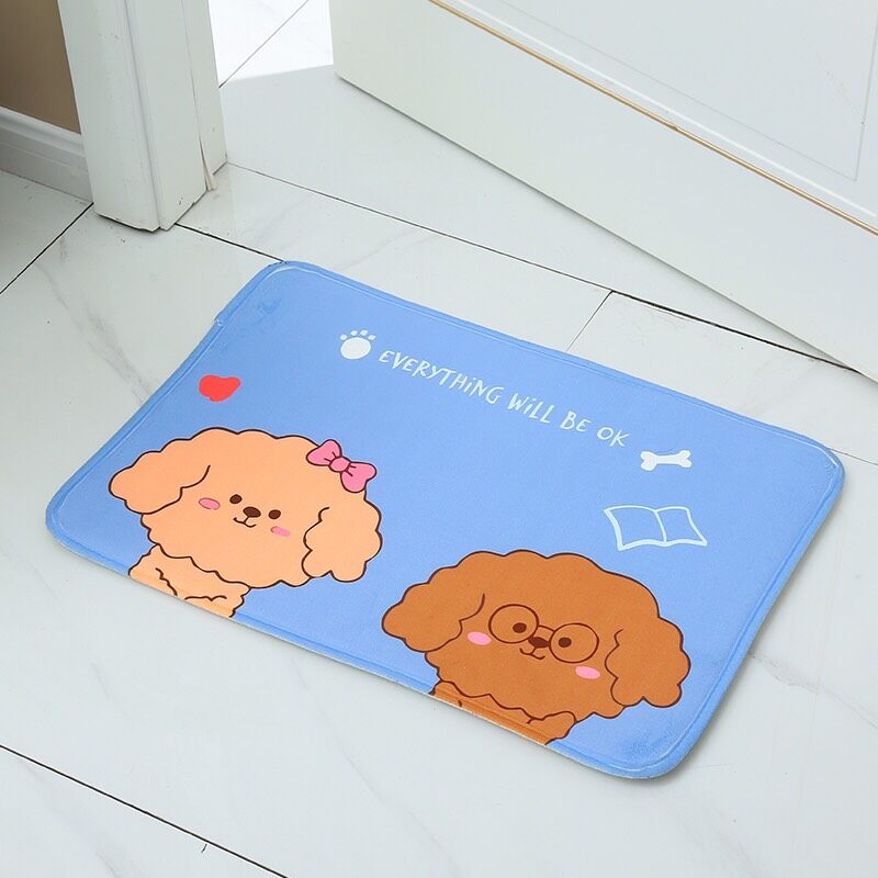 【HUAREN】门垫，地垫，吸水性好，柔软舒适，橡胶底防滑。 超柔软，脚蹼，记忆海绵，背面最厚，带防滑橡胶垫