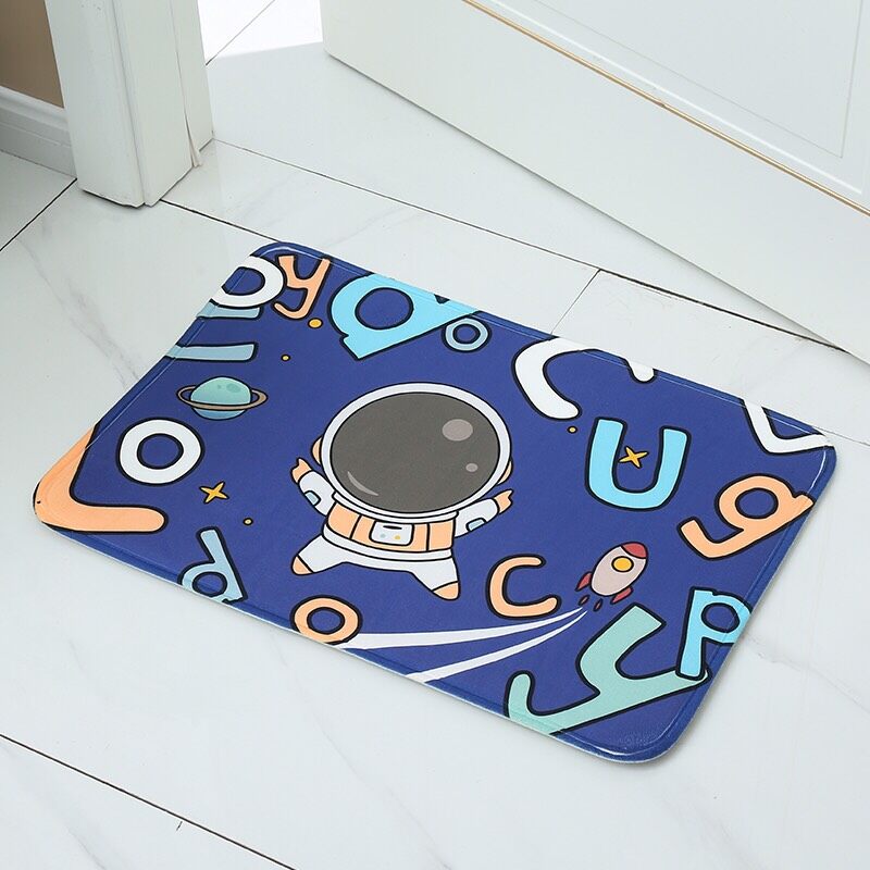 【HUAREN】门垫，地垫，吸水性好，柔软舒适，橡胶底防滑。 超柔软，脚蹼，记忆海绵，背面最厚，带防滑橡胶垫