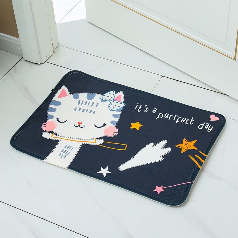 【HUAREN】门垫，地垫，吸水性好，柔软舒适，橡胶底防滑。 超柔软，脚蹼，记忆海绵，背面最厚，带防滑橡胶垫