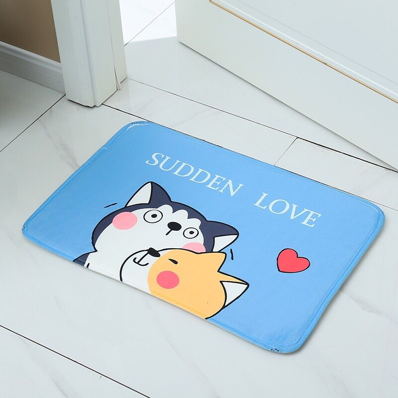 【HUAREN】门垫，地垫，吸水性好，柔软舒适，橡胶底防滑。 超柔软，脚蹼，记忆海绵，背面最厚，带防滑橡胶垫