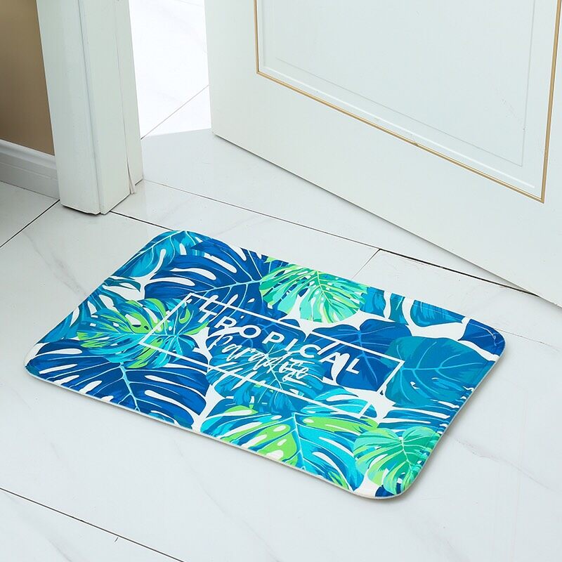 【HUAREN】门垫，地垫，吸水性好，柔软舒适，橡胶底防滑。 超柔软，脚蹼，记忆海绵，背面最厚，带防滑橡胶垫