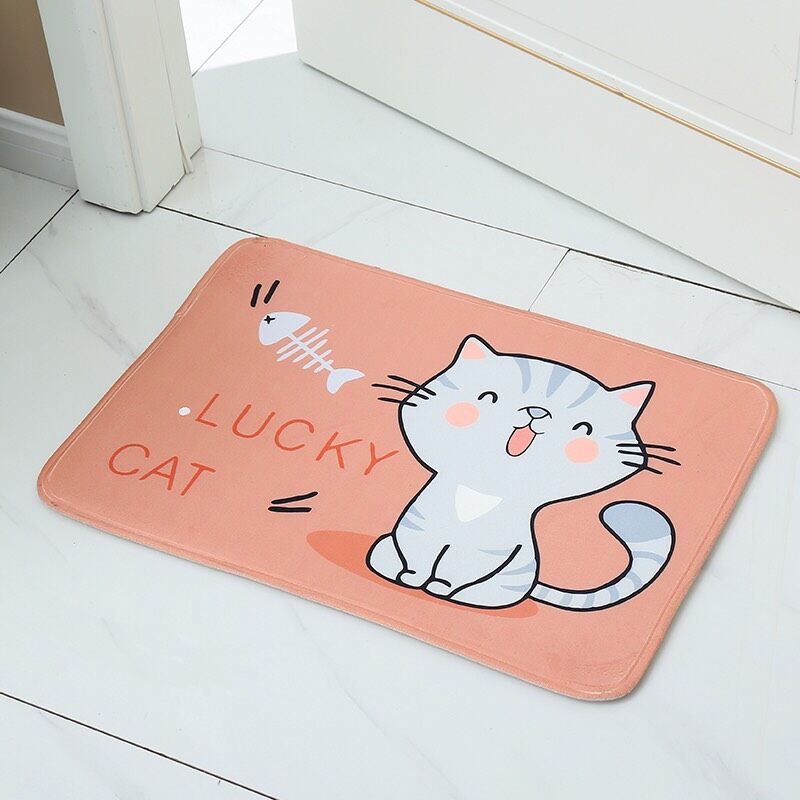 พรมเช็ดเท้า พรมปูพื้น ซับน้ำได้ดี นุ่มสบาย ด้านล่างเป็นยางกันลื่น นุ่มสุดฟินเมมโมรี่โฟม หนาสุดถึง ด้านหลังมีแผ่นยางกันลื