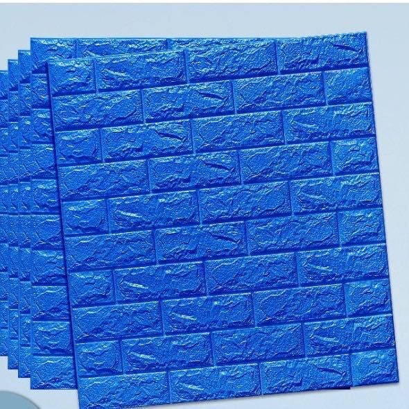 【HUAREN】3D墙壁纸70*77cm大张不干胶房间装饰墙贴3D壁纸泡棉图案壁纸