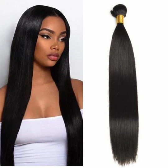 Hot selling Unprocessed Virgin hair Straight Natural black color 100 Hair Bundle 8 in to 30 in