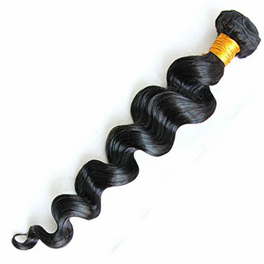 Affordable Hair Loose Wave 100% Human Hair Natural Black 1 Bundle 100gram