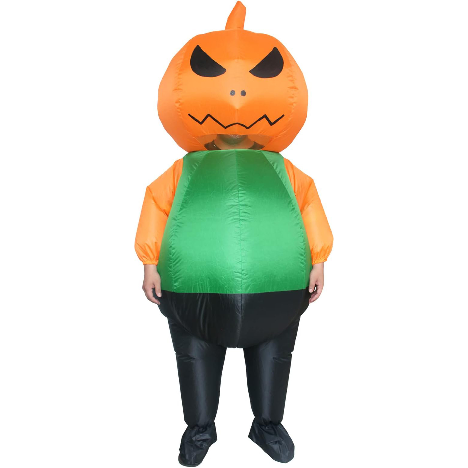 Inflatable Pumpkin man Costume Air Blow up Jaws Jumpsuit Fancy Dress Funny Carcharias Suit for Cosplay Party