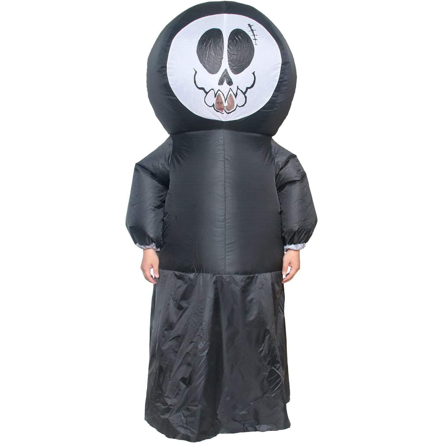 充气死神服装空气吹气大白鲨连体衣化装舞会搞笑 Carcharias 套装适合角色扮演派对