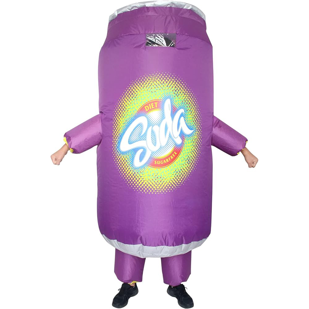 成人充气苏打水服装 充气苏打饮料服装 胖子连体衣 搞笑化装舞会服装 万圣节派对 均码
