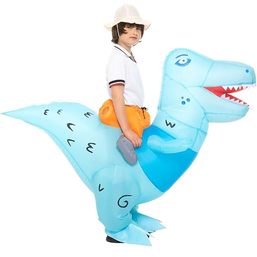 Inflatable Costume for Kids, Blow up Dinosaur Costume for Boys and Girls, Halloween Party Riding T Rex Outfits