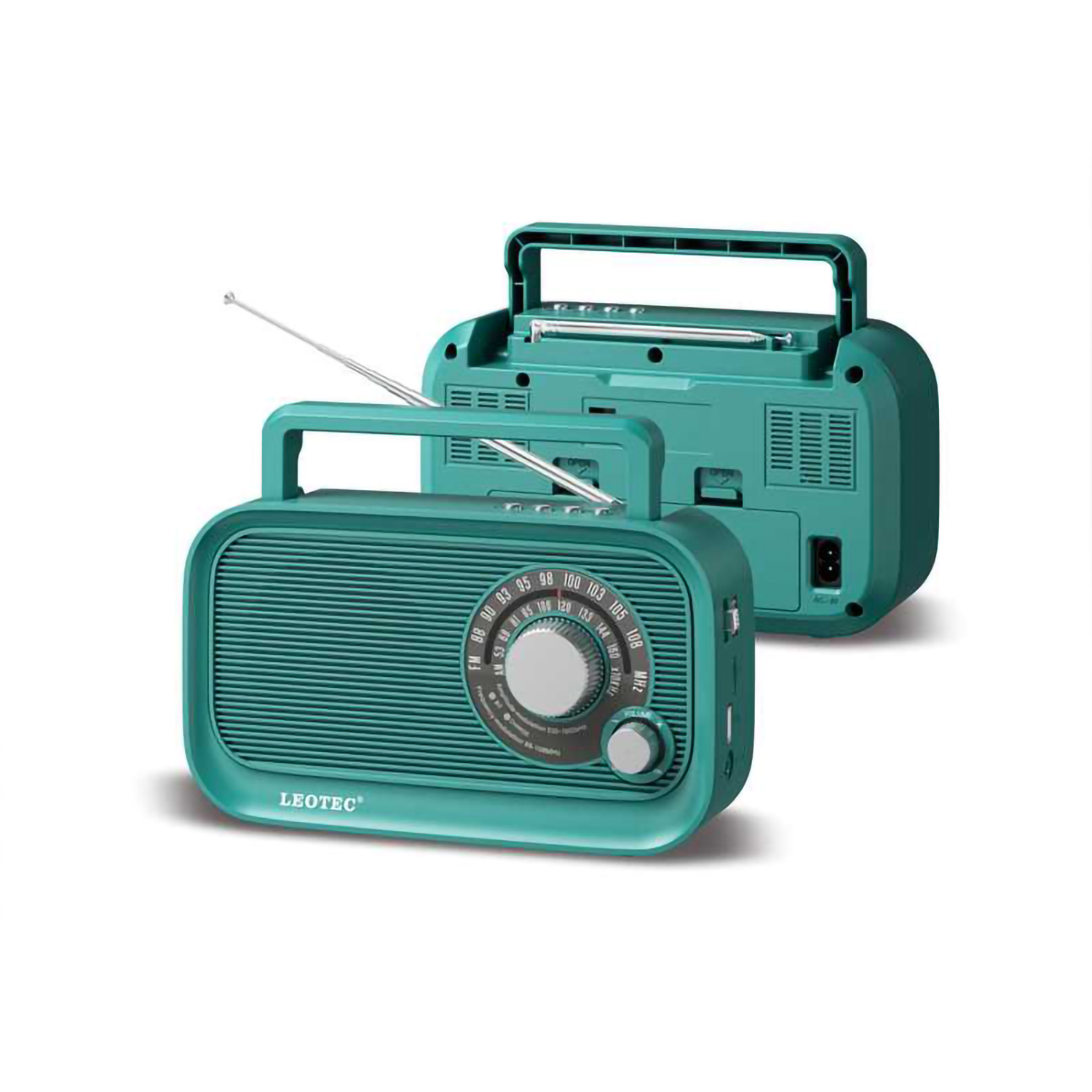 收音机，接收效果最佳，蓝牙扬声器便携式收音机，DSP 插墙式收音机，电池供电或交流电供电，带耳机插孔，大型调谐旋钮，适用于家庭厨房和户外，黑色