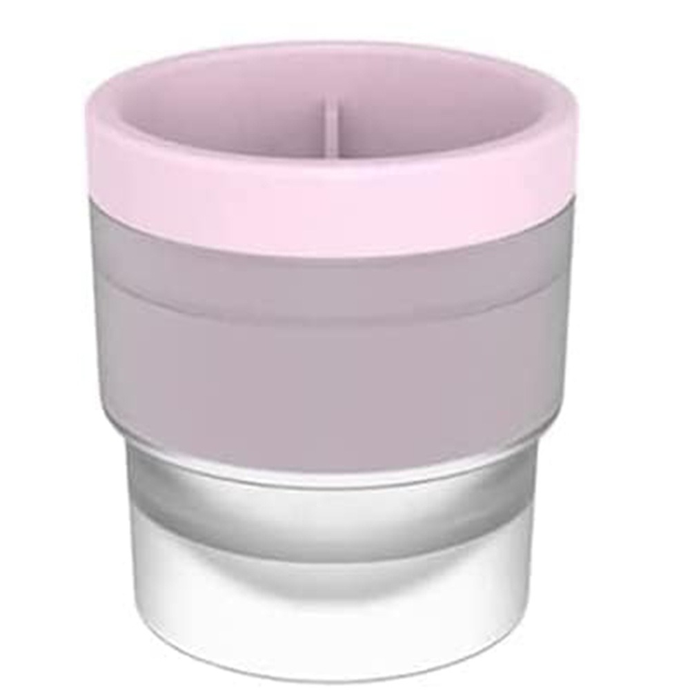 可堆叠圆形冰曲棍球模具，威士忌冰块模具，圆形冰块模具，带盖大型冰球制造器，用于鸡尾酒、饮料、茶、咖啡和威士忌的易脱模冰球制造器模具