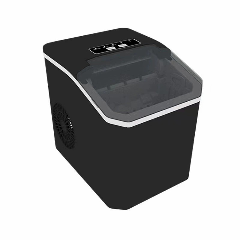 电动制冰机 - 便携式台面制冰机，7分钟可制出9个子弹冰块，2种冰块尺寸，12公斤/24小时，自清洁，带冰勺和冰篮