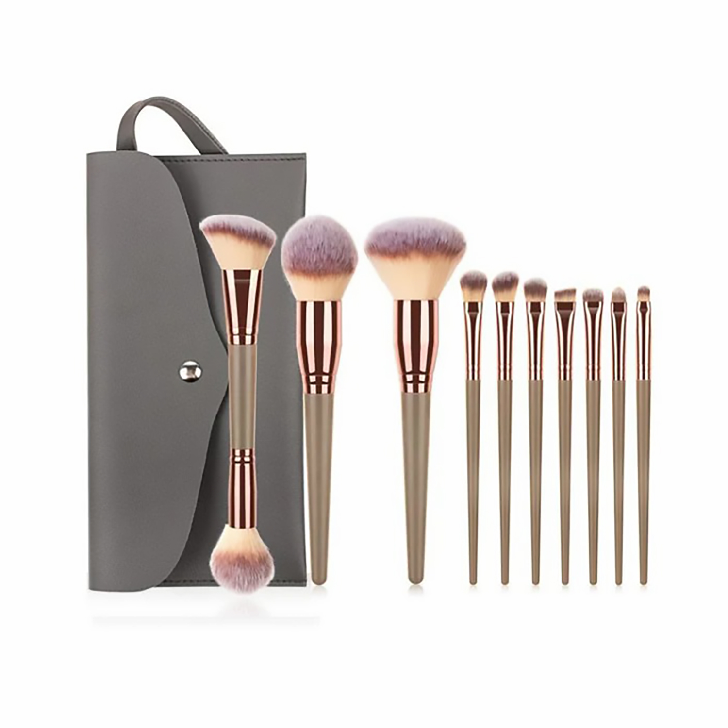 柔软尼龙高级化妆刷旅行套装