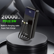 20000mAh 大容量移动电源，70%高能量转换率，锂离子聚合物电池，多口快充，Type-C/USB输入输出，支持5V/9V/10V/12V快充协议