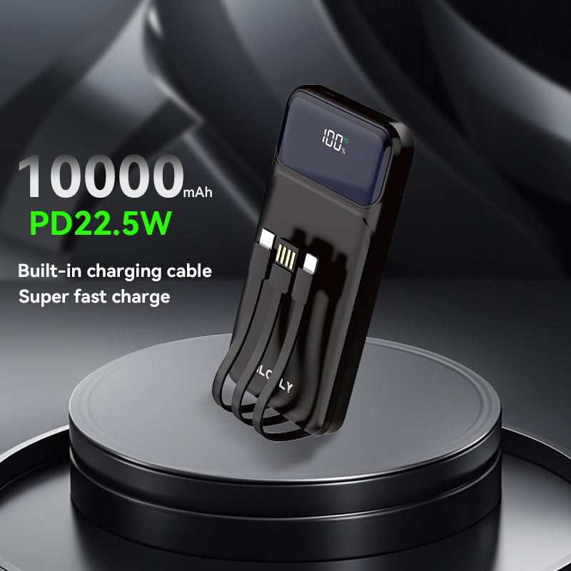 10000mAh 移动电源，70%高能量转换率，锂离子聚合物电池，多口快充，Type-C/USB输入输出，支持5V/9V/10V/12V快充协议