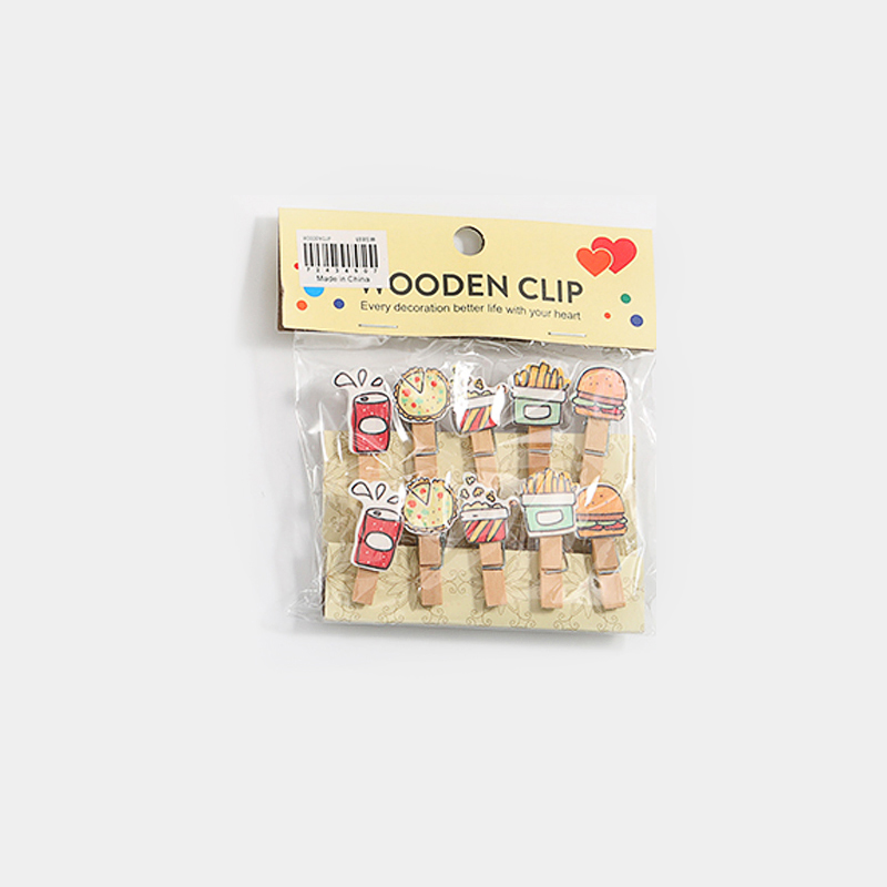 10 个迷你木质夹，适用于包袋、照片、纸张、家庭办公装饰、手工艺品、照片固定、包袋封口、衣物夹扣等用途。
