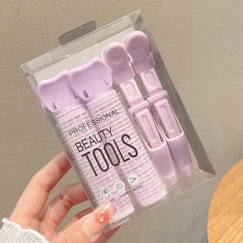 Four-piece elegant curling clip-color hair root thickening curling clip, light hair root curler, portable self-made hair tools