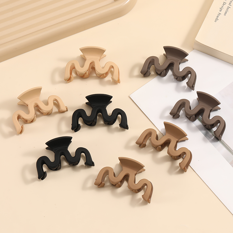 8 件女性用哑光发夹 - 指形发夹，适合细发或中长发 - 防滑发夹