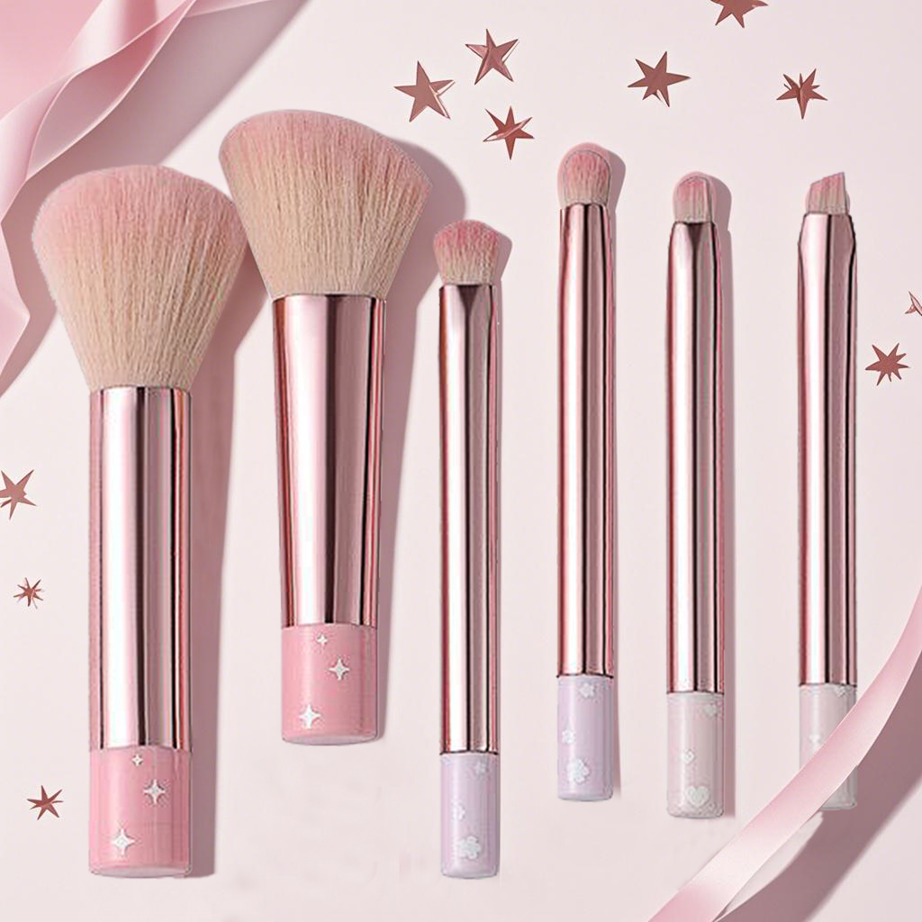 妆刷套装 - 软质聚酯纤维刷毛，打造完美妆容，无致敏性刷毛，适用于所有肤质