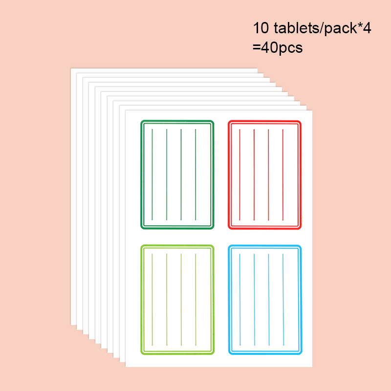 40/60 片标签贴纸，适用于厨房整理、膳食准备及容器标识 - 写字表面易于使用，非常适合冰箱和食品储藏室的整理