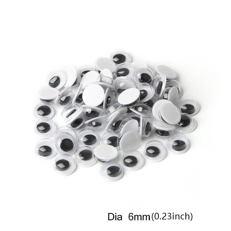 儿童手工课diy材料背胶可活动眼睛动物眼睛配件玩具粘贴娃娃眼睛