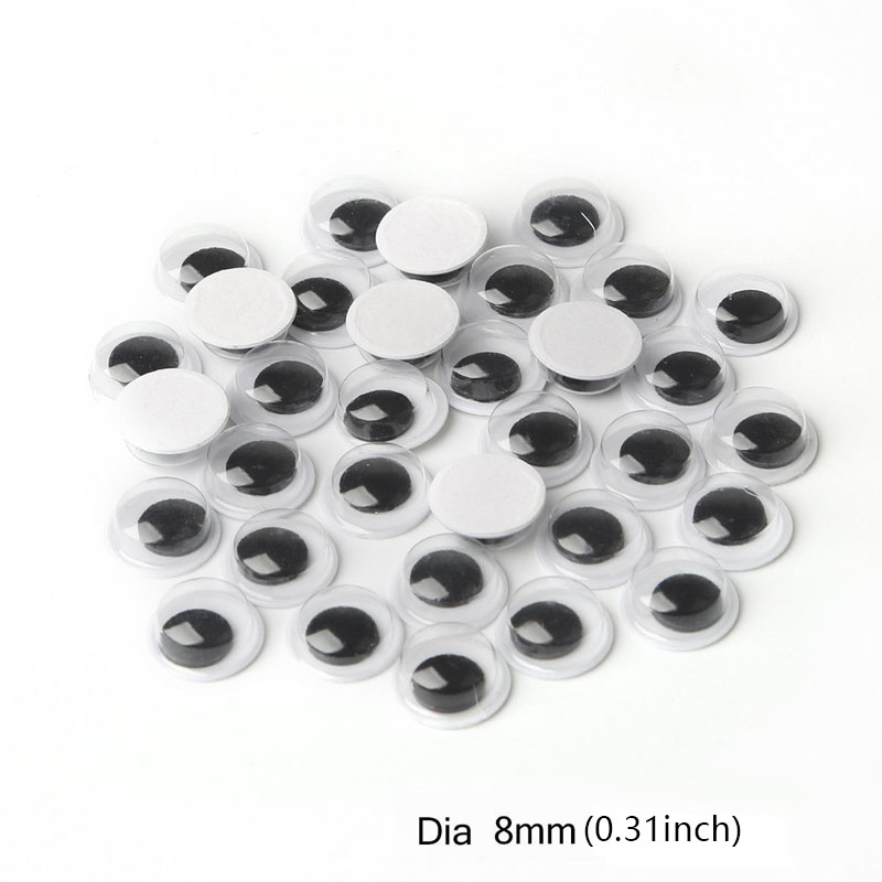 儿童手工课diy材料背胶可活动眼睛动物眼睛配件玩具粘贴娃娃眼睛