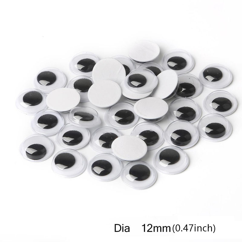 儿童手工课diy材料背胶可活动眼睛动物眼睛配件玩具粘贴娃娃眼睛