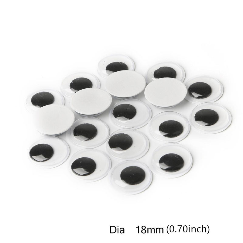 儿童手工课diy材料背胶可活动眼睛动物眼睛配件玩具粘贴娃娃眼睛