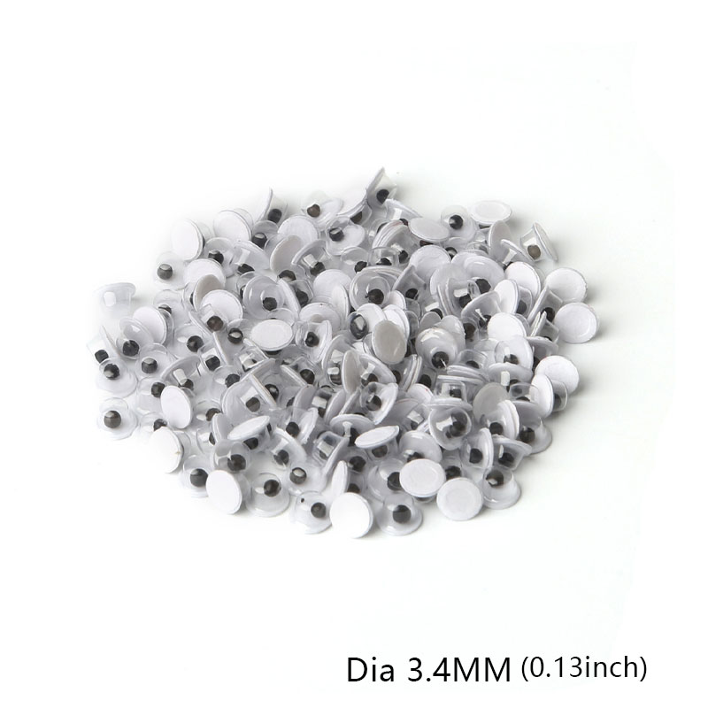 Children's handicraft class diy material adhesive movable eyes animal eyes accessories toy pasted doll eyes