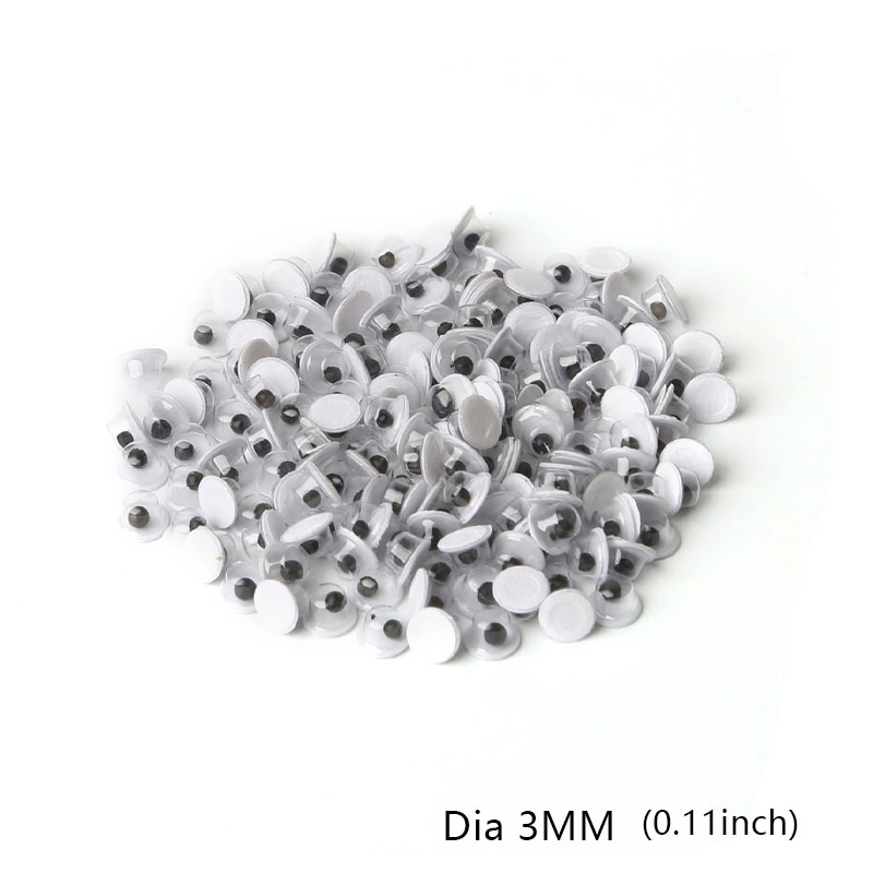 儿童手工课diy材料背胶可活动眼睛动物眼睛配件玩具粘贴娃娃眼睛