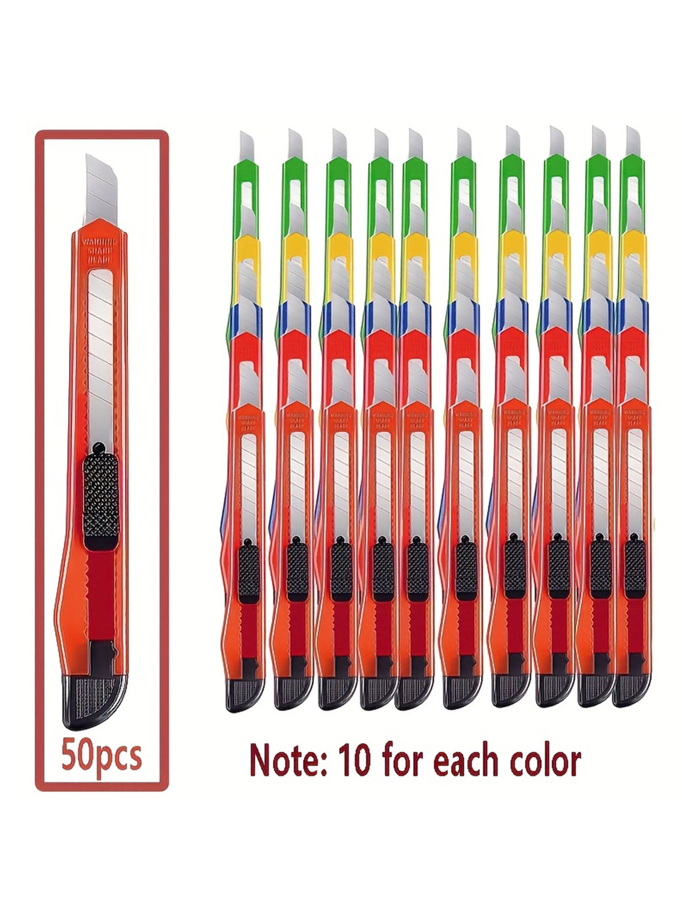 可伸缩实用刀具，刀刃锋利 - 顺畅的机械结构开箱器，适用于纸板箱、硬纸板和包装箱 - 是家庭和办公使用的理想选择