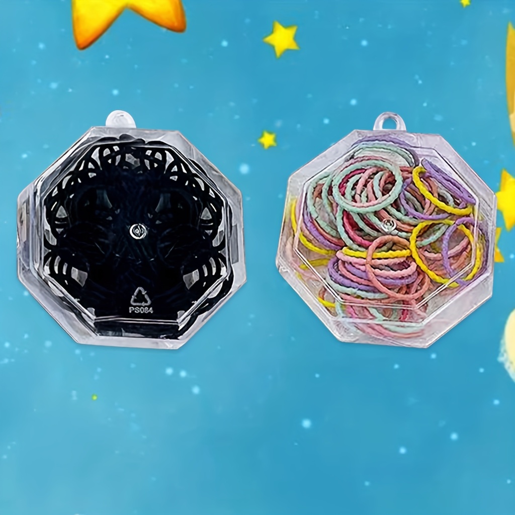 2盒 彩色聚酯头带，高弹性马尾发圈，软且有弹性的头饰，日常休闲使用的发饰，非常适合送礼