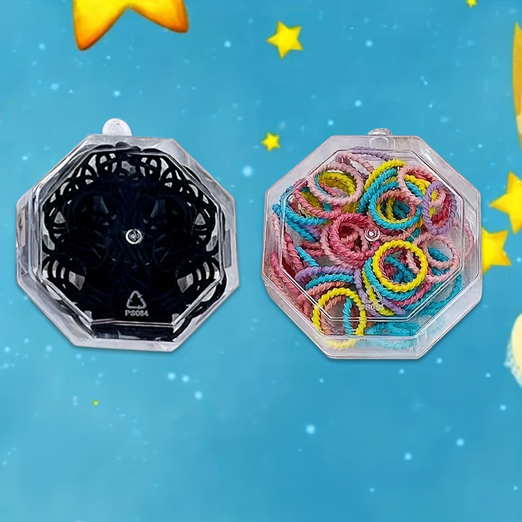 2盒 彩色聚酯头带，高弹性马尾发圈，软且有弹性的头饰，日常休闲使用的发饰，非常适合送礼