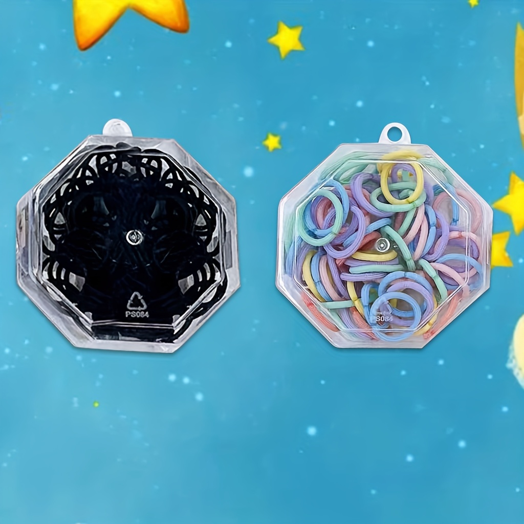 2盒 彩色聚酯头带，高弹性马尾发圈，软且有弹性的头饰，日常休闲使用的发饰，非常适合送礼