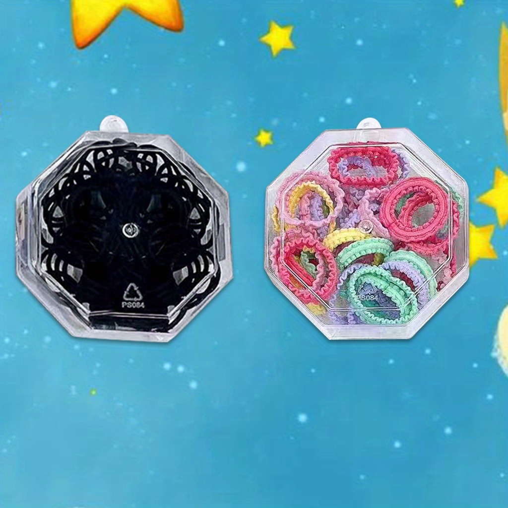 2盒 彩色聚酯头带，高弹性马尾发圈，软且有弹性的头饰，日常休闲使用的发饰，非常适合送礼